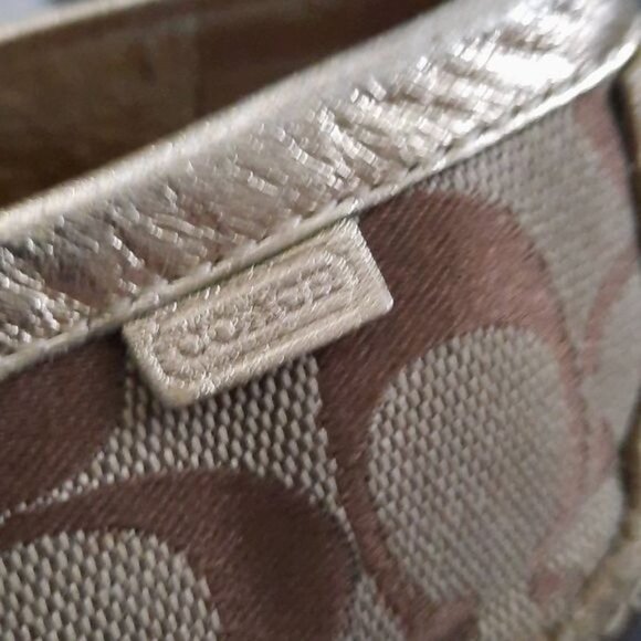 Coach Classic Sheela Canvas Leather Trim Loafer Driving Shoes Size 7 - Picture 6 of 11